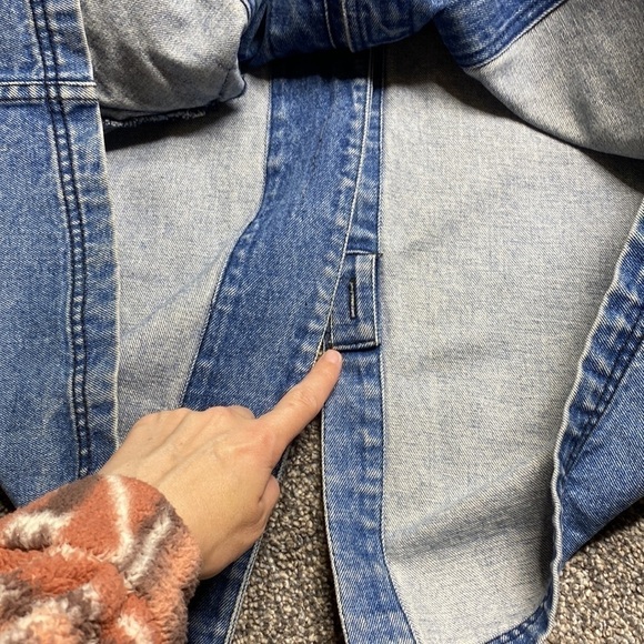 Vintage Gloria Long Denim Lab Jean Jacket Size Medium 80s - Picture 15 of 15